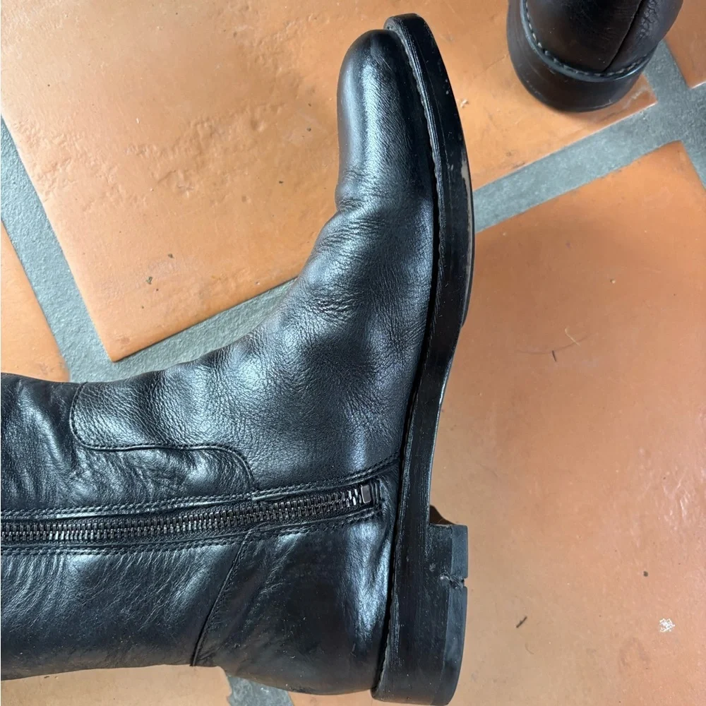 Franco Sarto hand finished leather black Riding Boots size 9